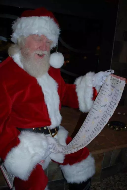 A Santa Claus Reading Out a List of Names